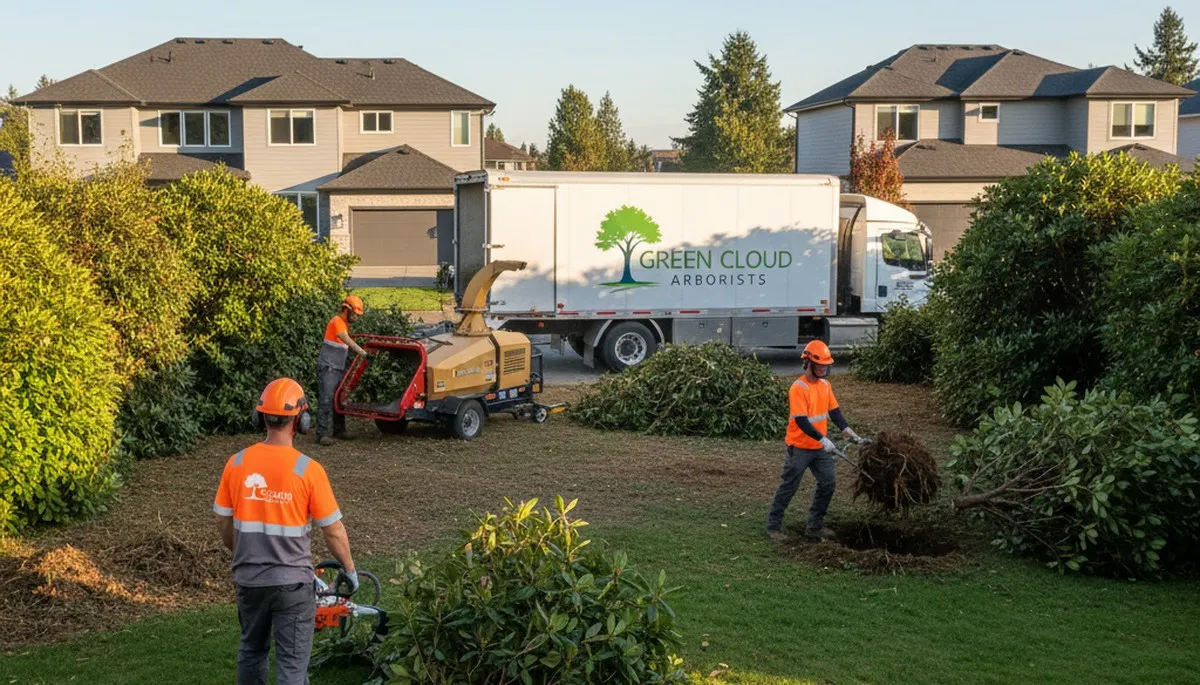 Professional shrub removal and yard clearing in Burlington, VT by Chop Chop Tree experts